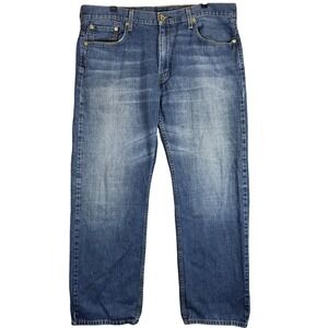 Levi's 569 Loose‎ Straight Fit Jeans Mens W38 L32 Blue Denim Pants Read*